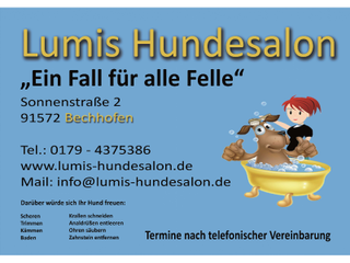 Lumis Hundesalon, Sonnenstraße 2, 91572 Bechhofen