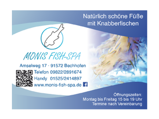 Monis Fish Spa, Amselweg 17, 91572 Bechhofen