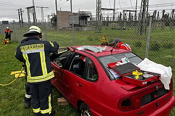 Die initiale Unfallstelle am Umspannwerk Waizendorf.