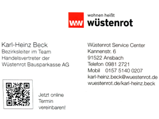 Wüstenrot - Karl Heinz Beck, Kannenstraße 6, 91522 Ansbach