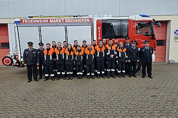 Abschlussbild der MTA Ausbildung 2023, Abt Marcel, FFW Liebersdorf Bach Daniel, FFW Lölldorf Beck Florian, FFW Bechhofen Beck Mandy, FFW Bechhofen Dürnberger Daniel, FFW Sachsbach Eff Johannes, FFW Großenried Eff Julian, FFW Großenried Eff Samuel, FFW Großenried Eff Sebastian, FFW Großenried Fischer    Paul, FFW Reichenau Gögelein Jan, FFW Kaudorf Göppel    Hannes, FFW Kaudorf Hanneder Sandra, FFW Thann Herrmann Dominik, FFW Thann Rupp Marisa, FFW Bechhofen